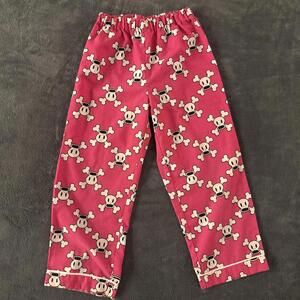 Small Paul Pink Skull and Crossbones Print Pajama Pants Kids Size 6